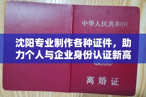 常州沈阳专业制作各种证件，助力个人与企业身份认证新高度