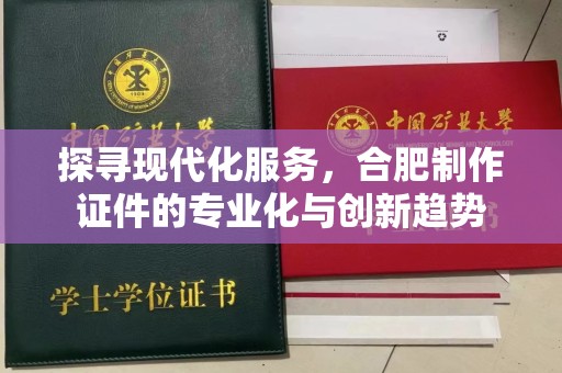 常州探寻现代化服务，合肥制作证件的专业化与创新趋势