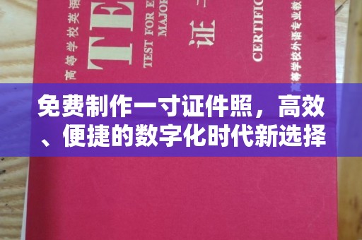 常州免费制作一寸证件照，高效、便捷的数字化时代新选择